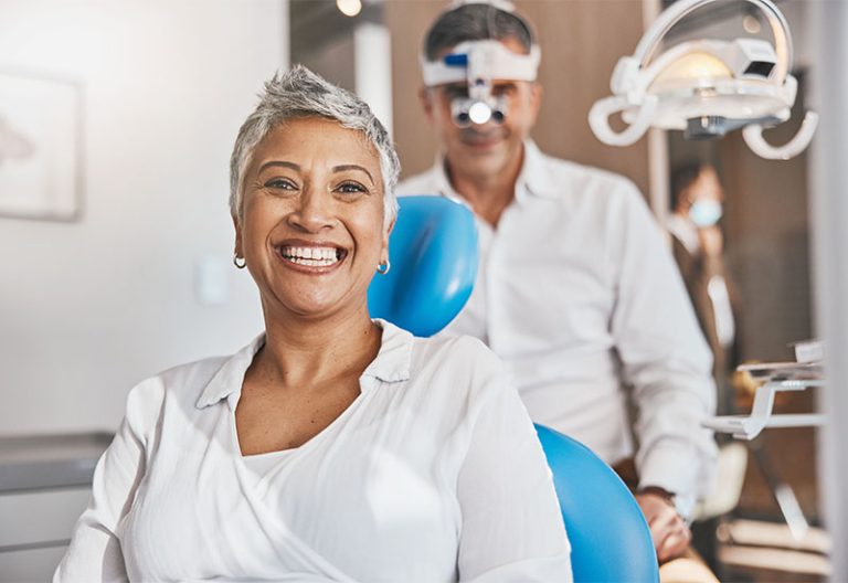 A patient smiling after a dental appointment